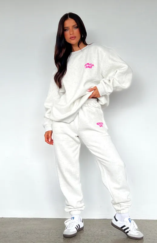 Sports Club Sweatpants Grey Marle sold by White Fox Boutique