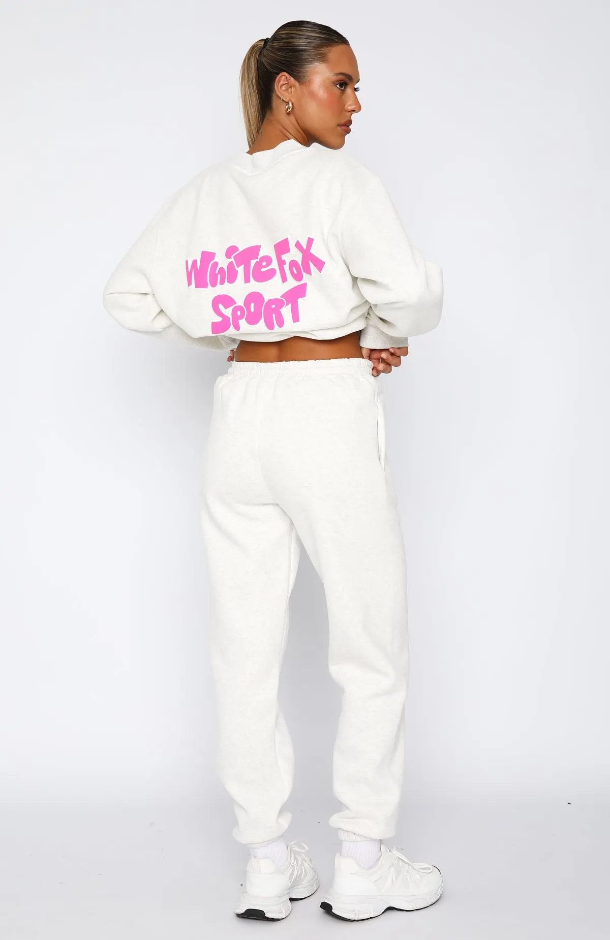 Sports Club Sweatpants Grey Marle sold by White Fox Boutique product image thumbnail 4