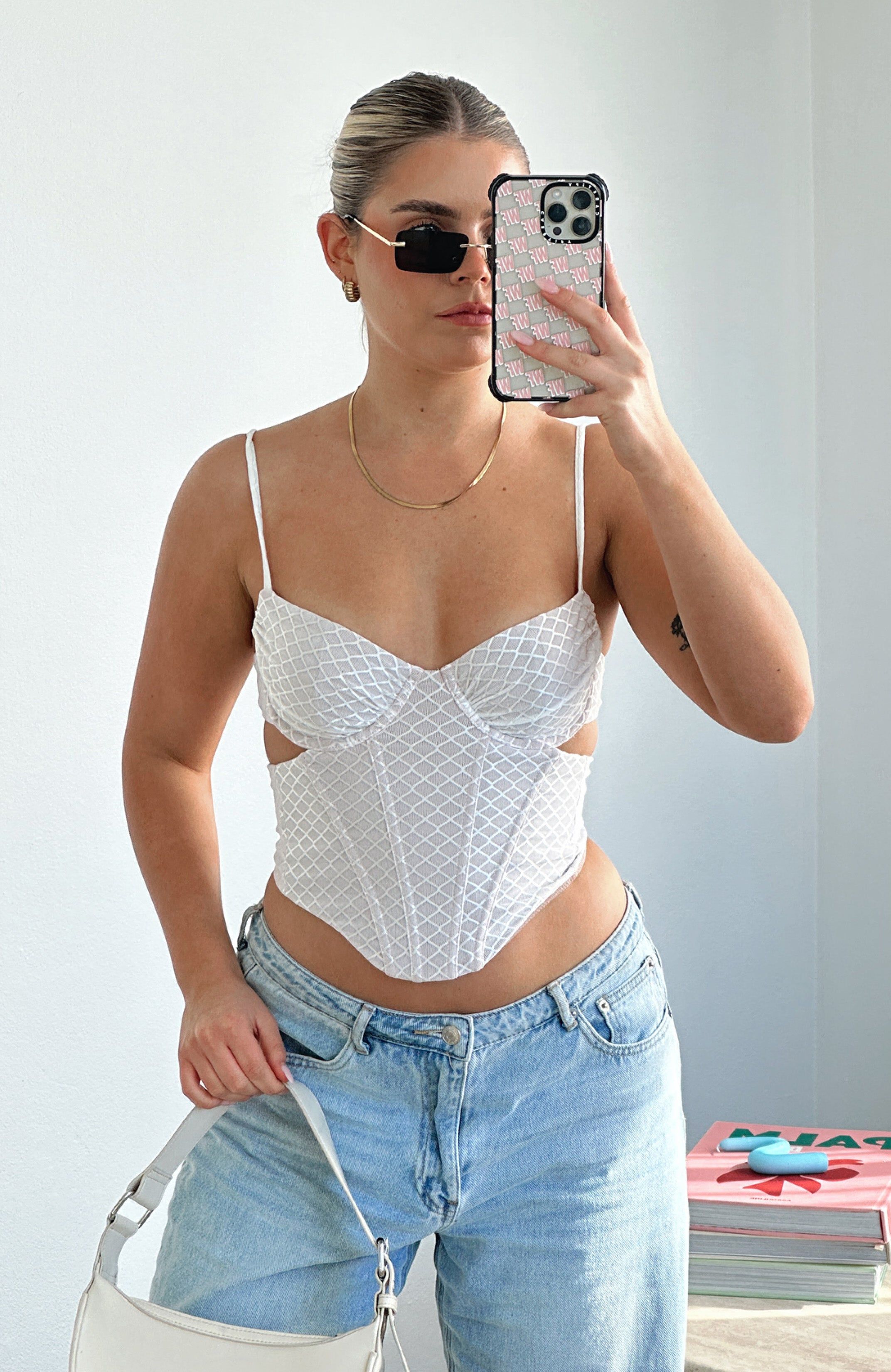 Don't Matter Bustier White sold by White Fox Boutique