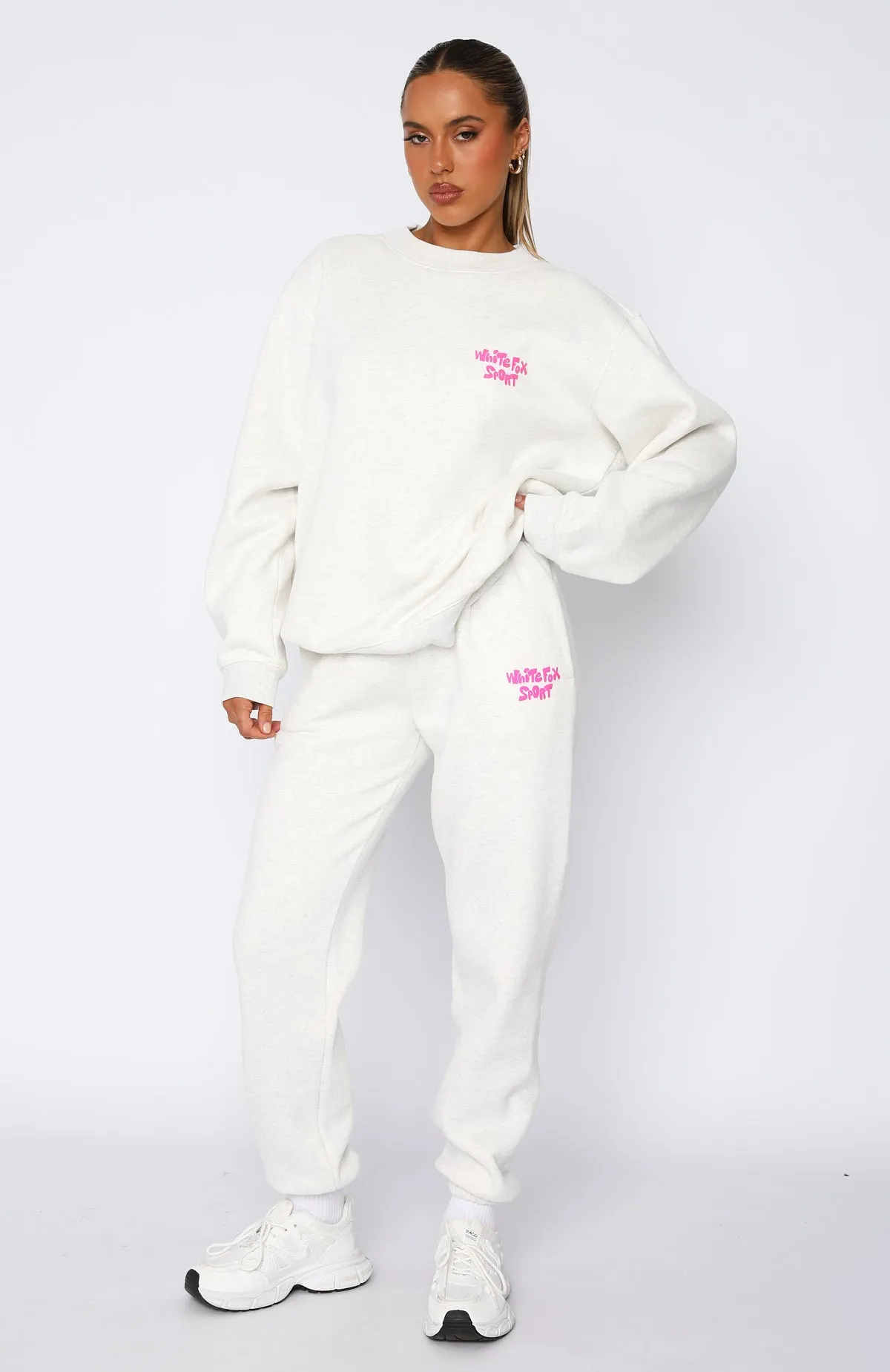 Sports Club Sweatpants Grey Marle sold by White Fox Boutique product image thumbnail 2