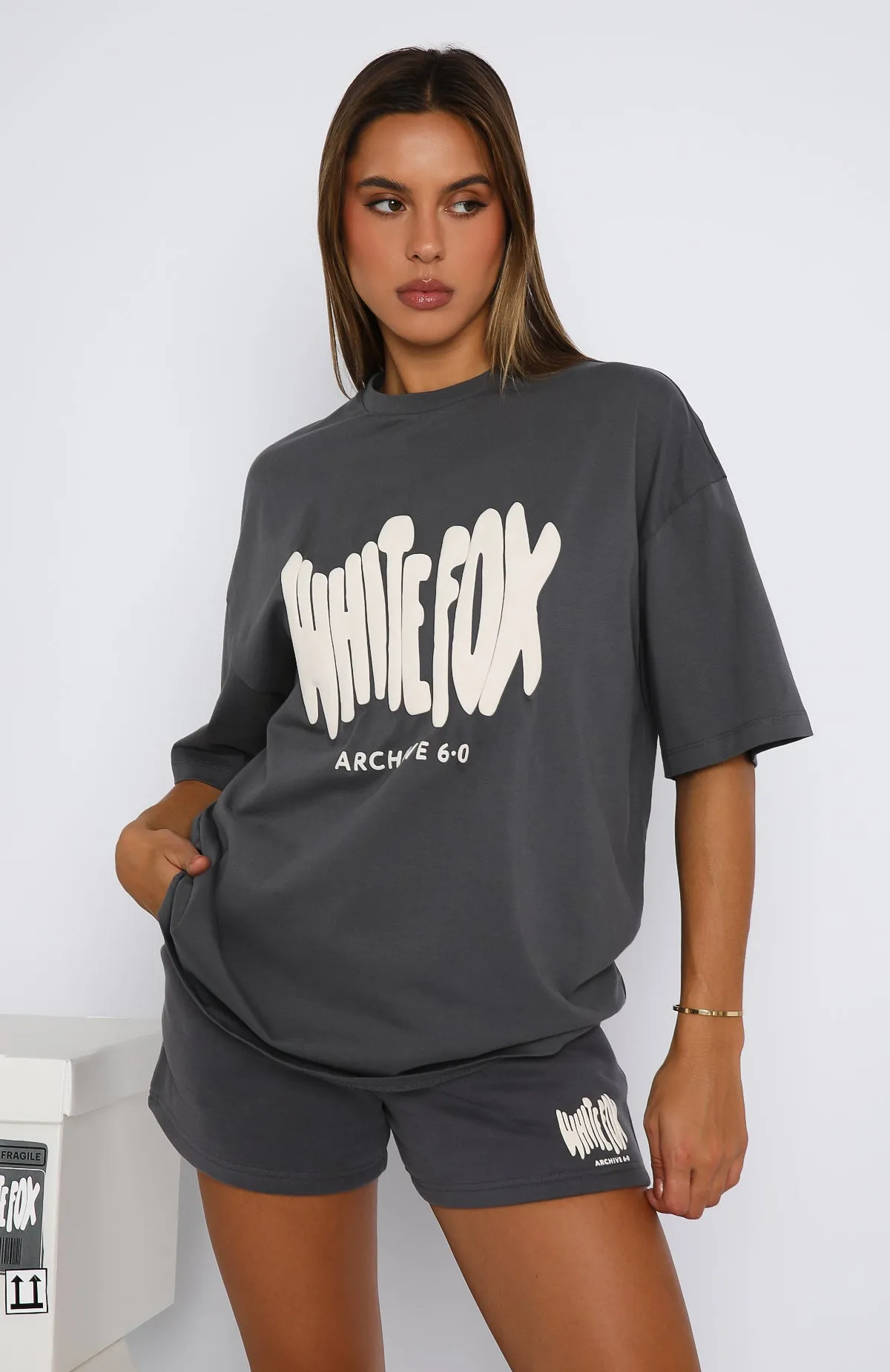 Archive 6.0 Oversized Tee Ash sold by White Fox Boutique product image thumbnail 2