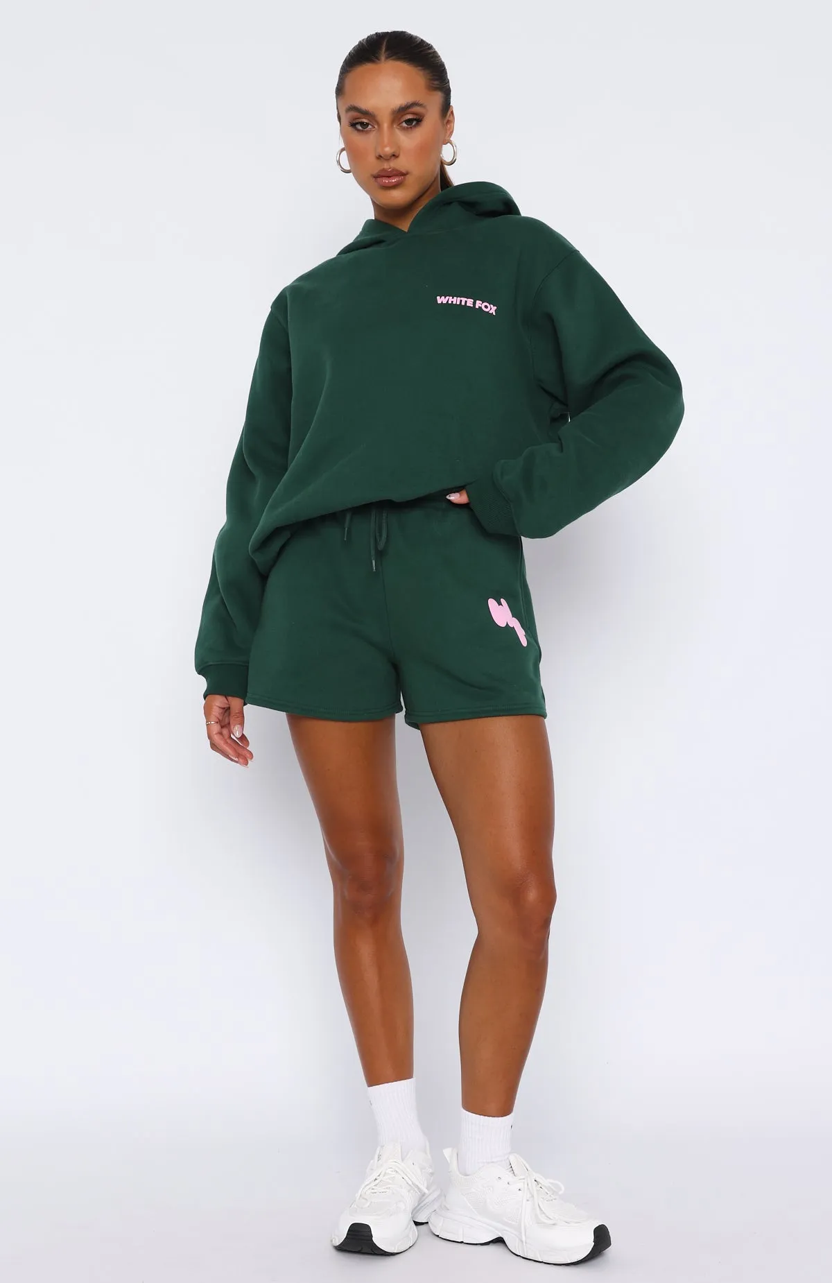 I'm Glad Lounge Shorts Forest Green sold by White Fox Boutique product image thumbnail 5