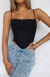 Out Of Focus Bustier Black | Parallel