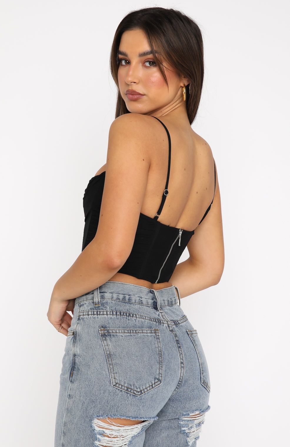 Out Of Focus Bustier Black sold by White Fox Boutique product image thumbnail 4