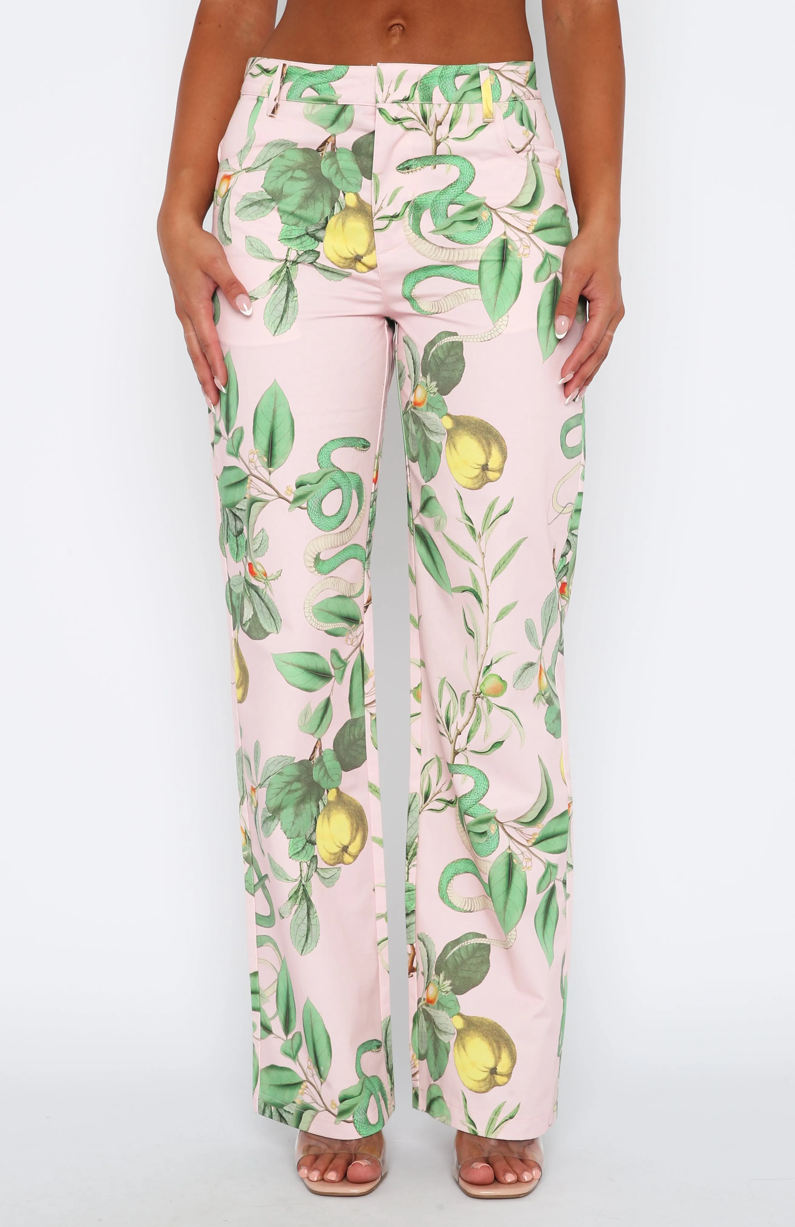 Here To Stay Pants Pink Serpent sold by White Fox Boutique product image thumbnail 2