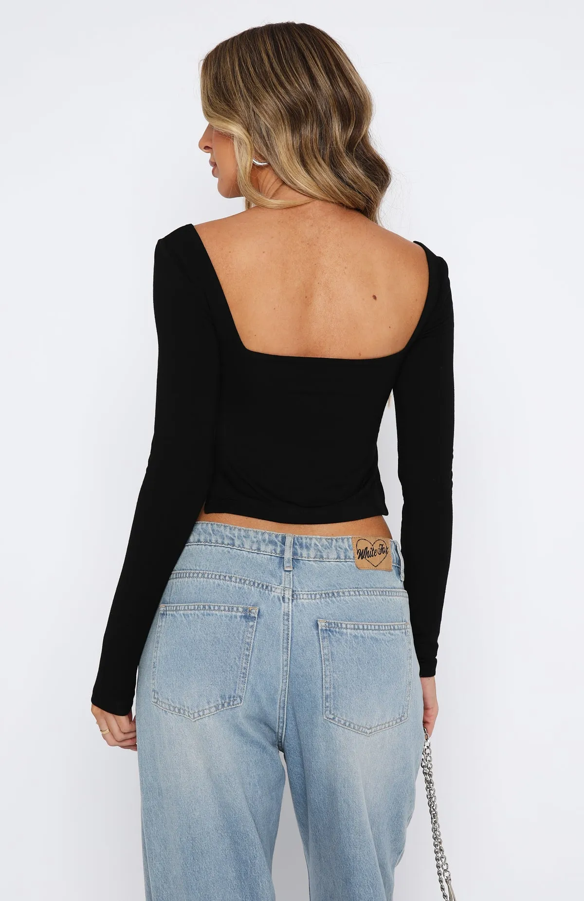 It's Not You Long Sleeve Top Black sold by White Fox Boutique product image thumbnail 4