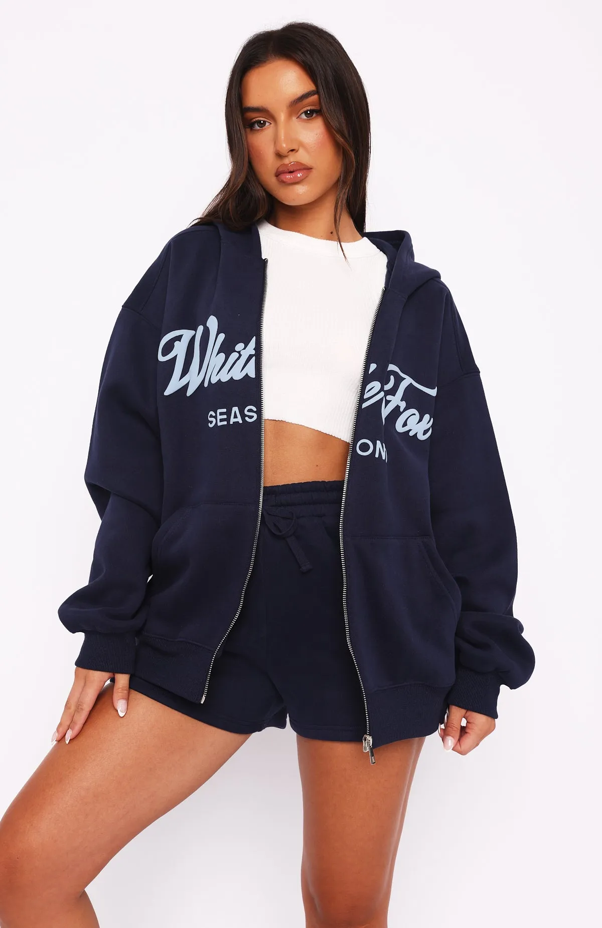Season 7 Zip Front Hoodie Deep Sea sold by White Fox Boutique product image thumbnail 2