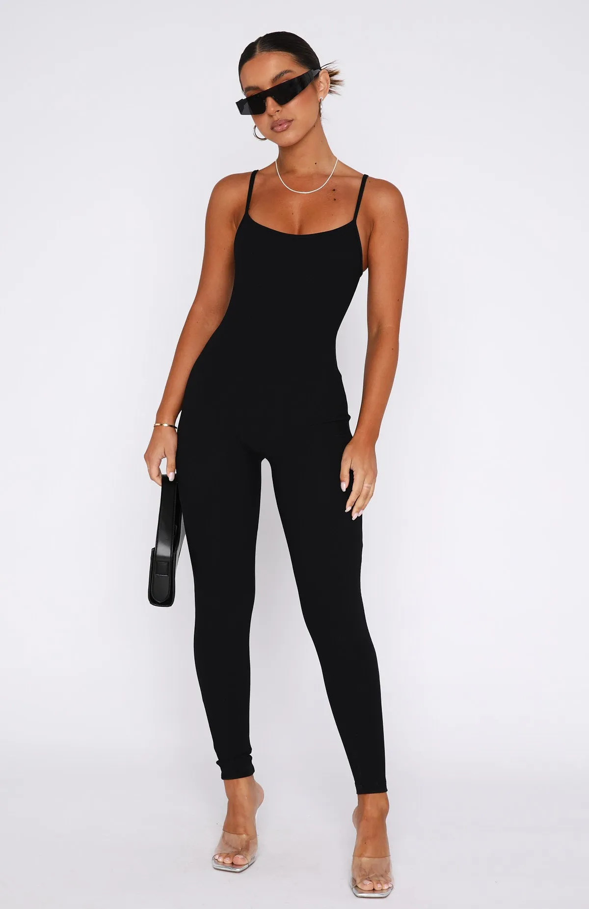 Life Is Short Ribbed Jumpsuit Black sold by White Fox Boutique product image thumbnail 2
