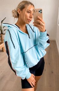 Skyler Windbreaker Sky Blue sold by White Fox Boutique