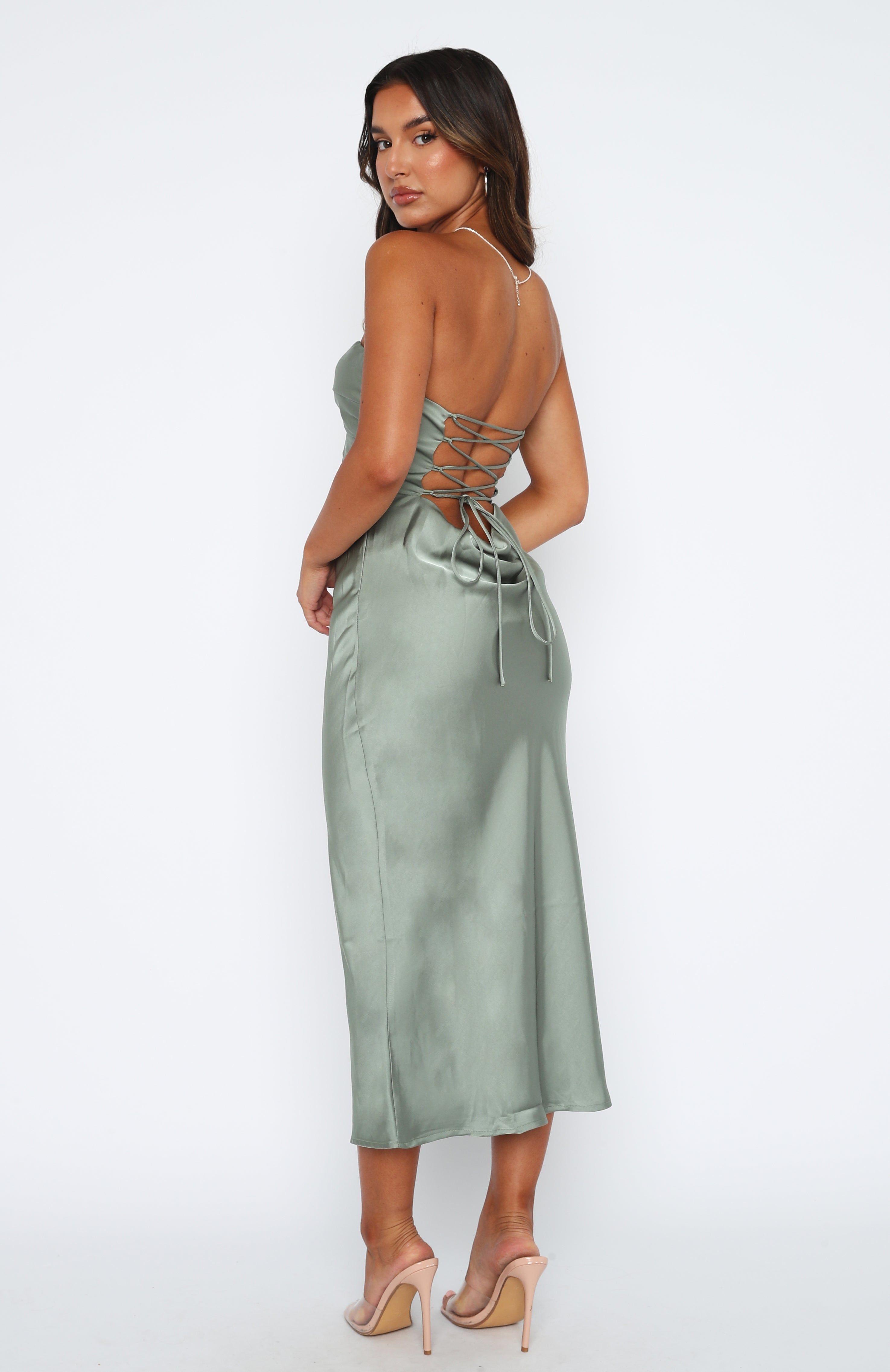 Elysium Midi Dress Sage sold by White Fox Boutique product image thumbnail 4