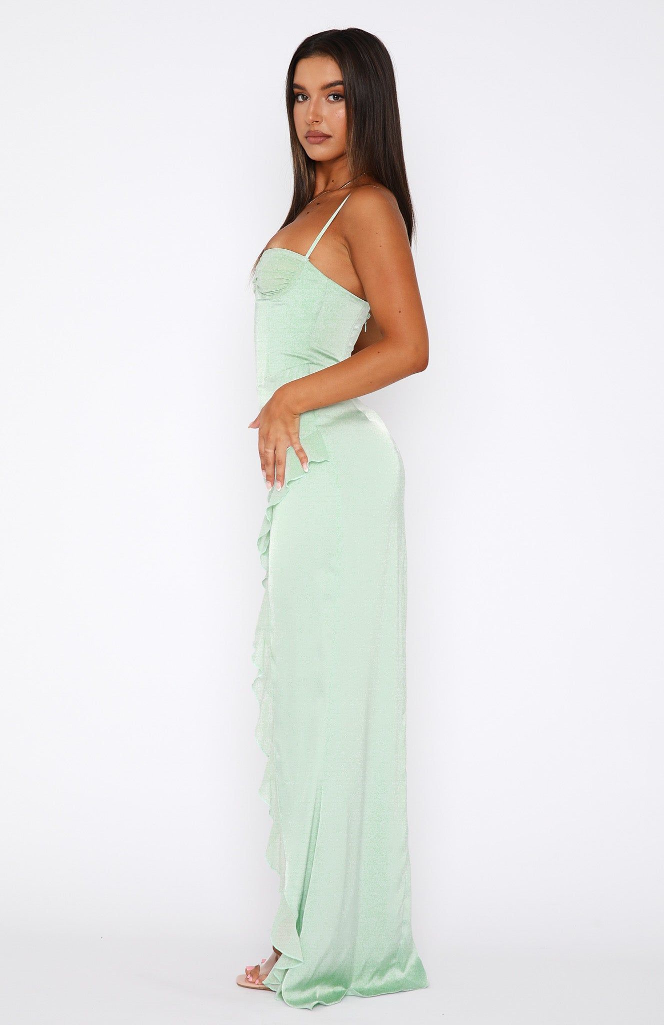 Just Can't Get Enough Maxi Dress Sage sold by White Fox Boutique product image thumbnail 4