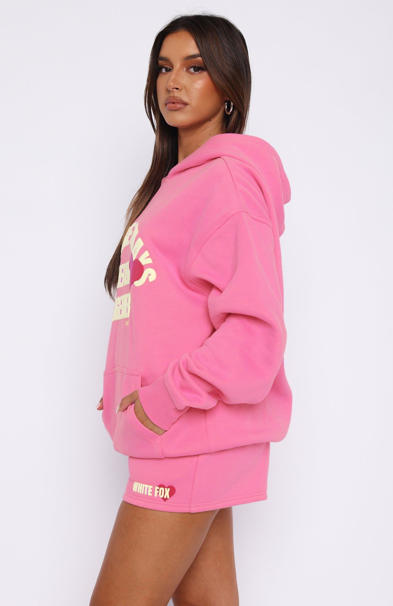 Always Better Together Oversized Hoodie Candy Pink sold by White Fox Boutique product image thumbnail 3