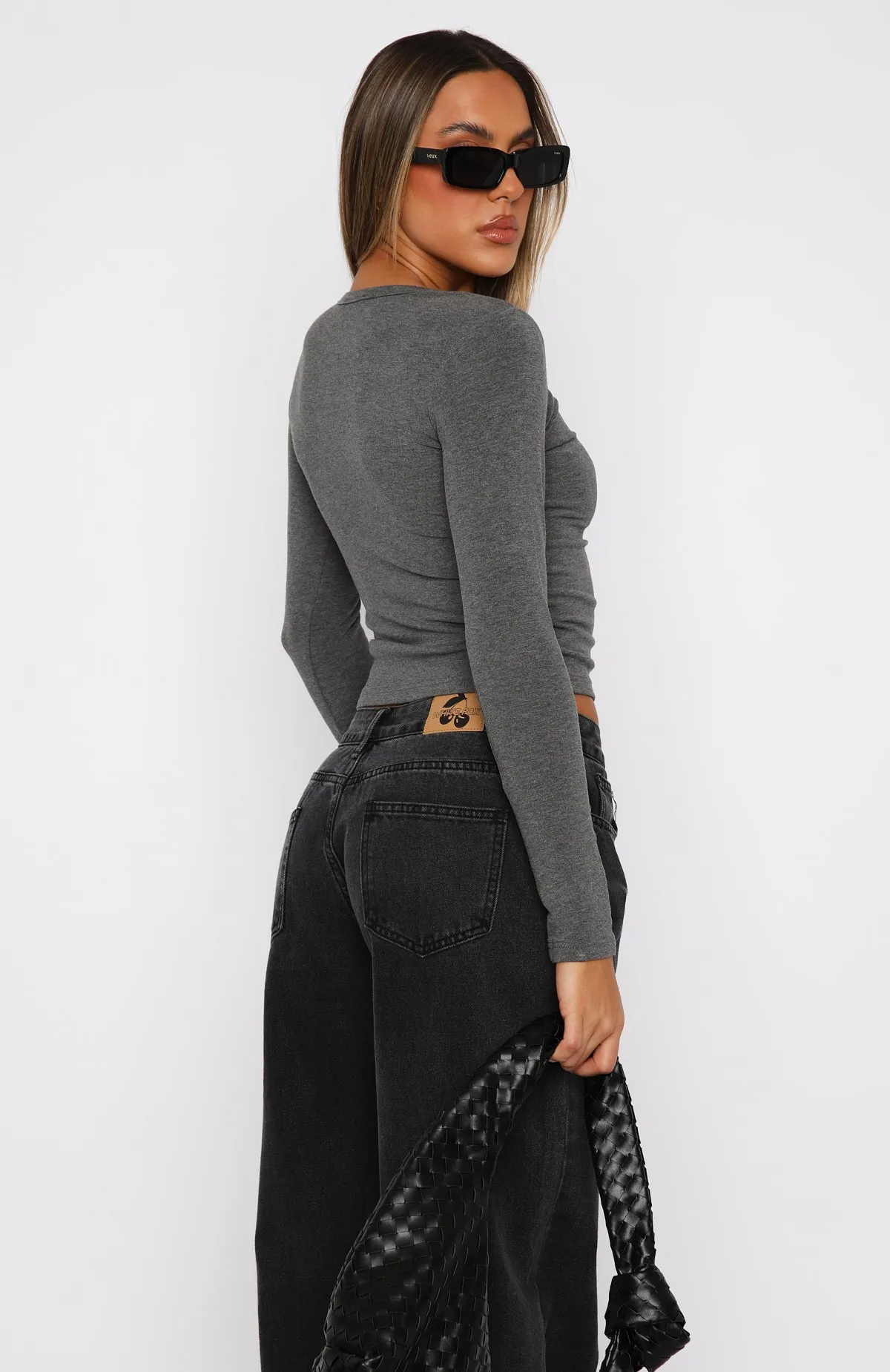 Give Me The Details Long Sleeve Top Ash sold by White Fox Boutique product image thumbnail 3