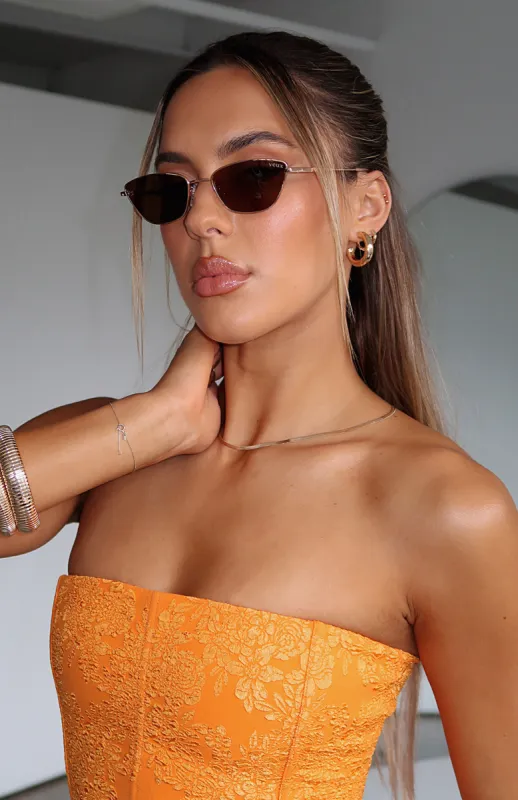 Paradise Sunglasses Gold/Brown Lens sold by White Fox Boutique