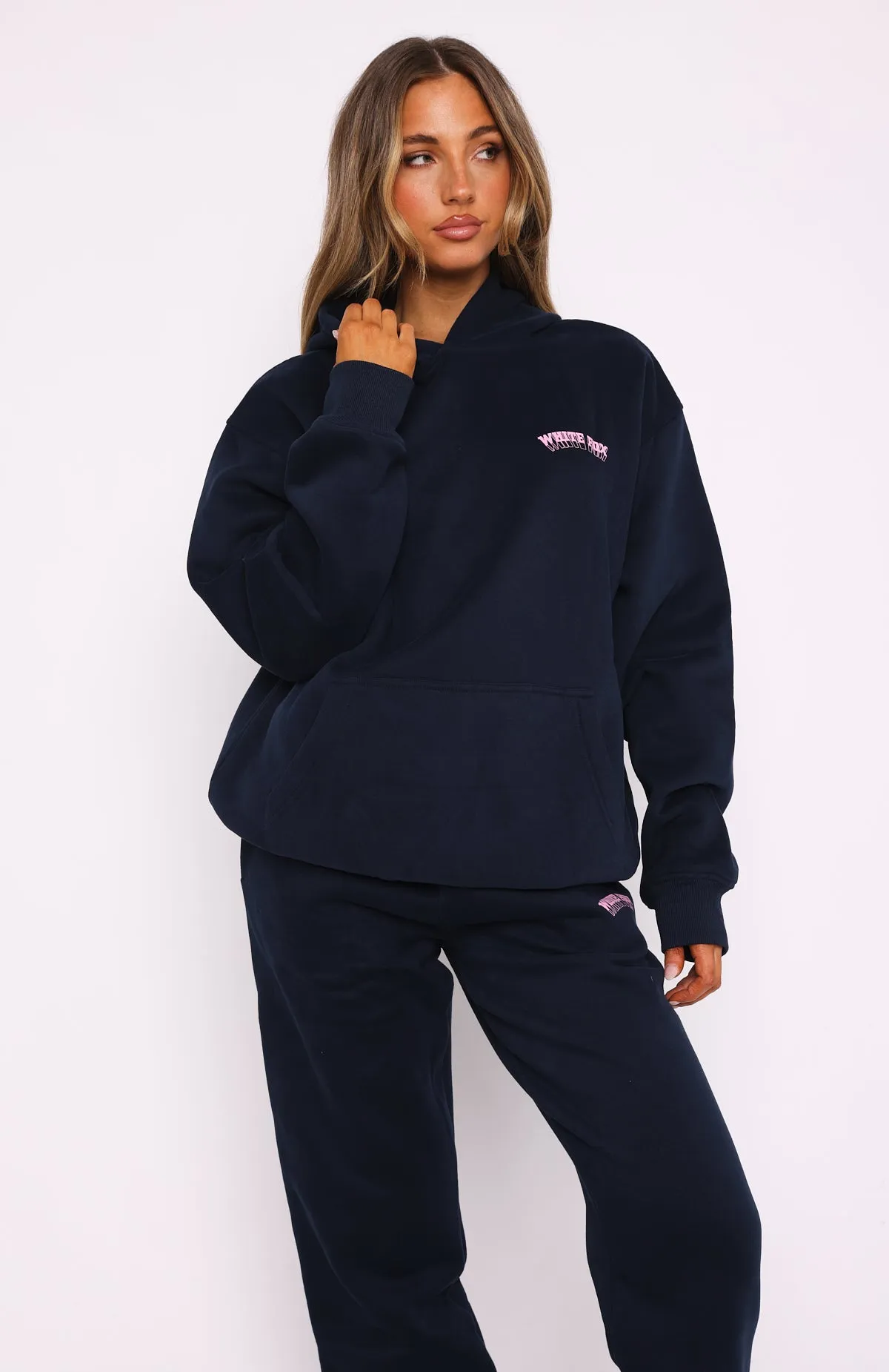 Out Of Line Oversized Hoodie Navy sold by White Fox Boutique product image thumbnail 3