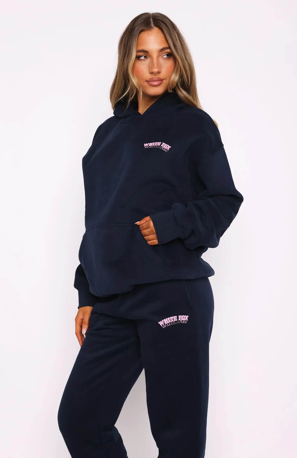 Out Of Line Oversized Hoodie Navy sold by White Fox Boutique product image thumbnail 4