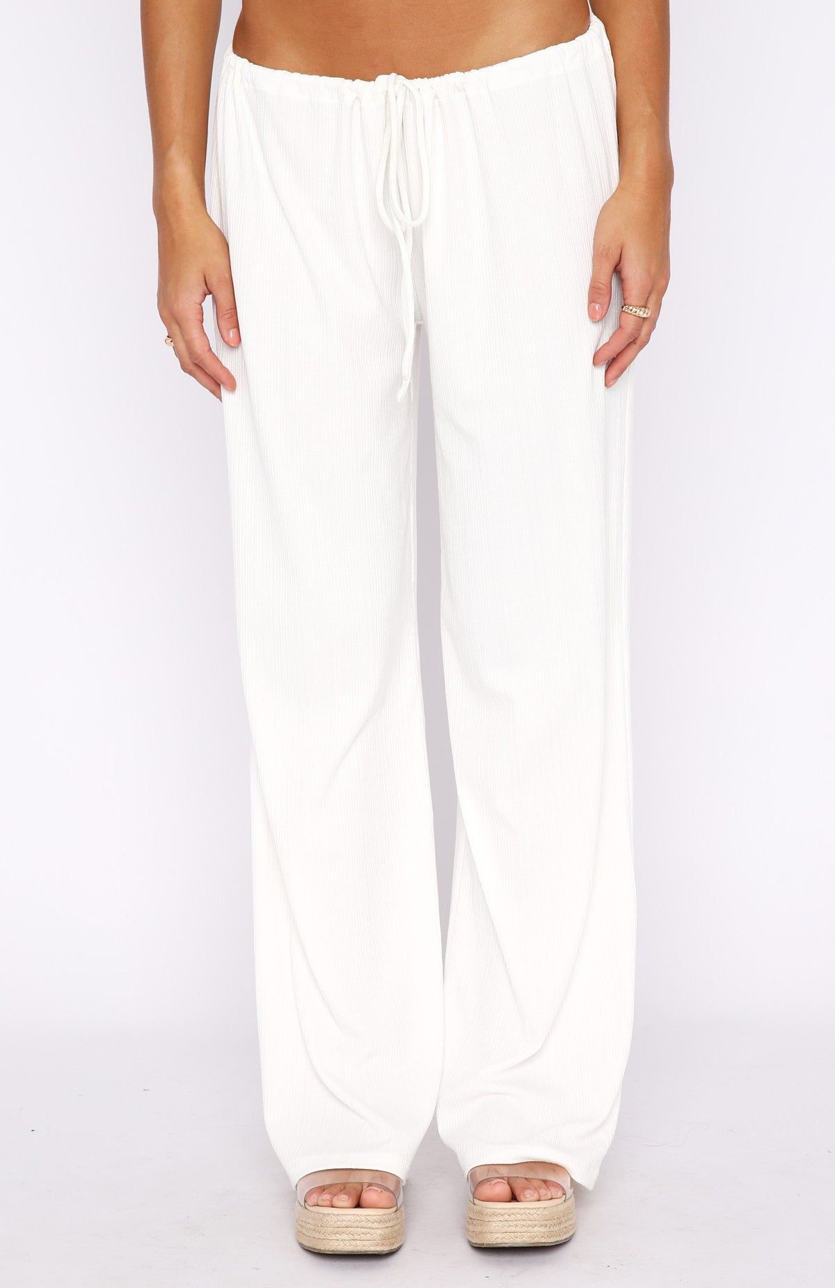 Keeping Score Pants White sold by White Fox Boutique product image thumbnail 2