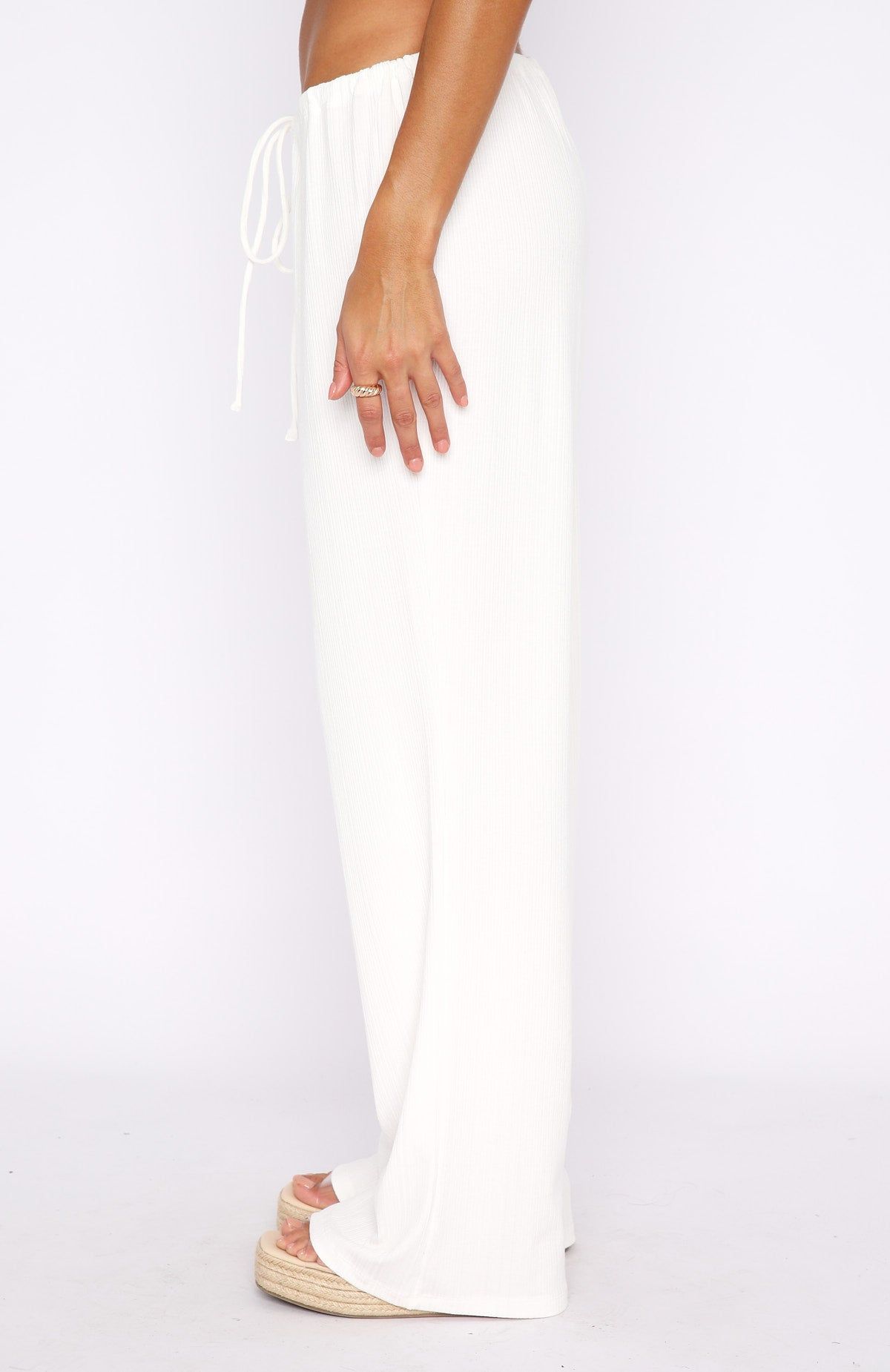 Keeping Score Pants White sold by White Fox Boutique product image thumbnail 3