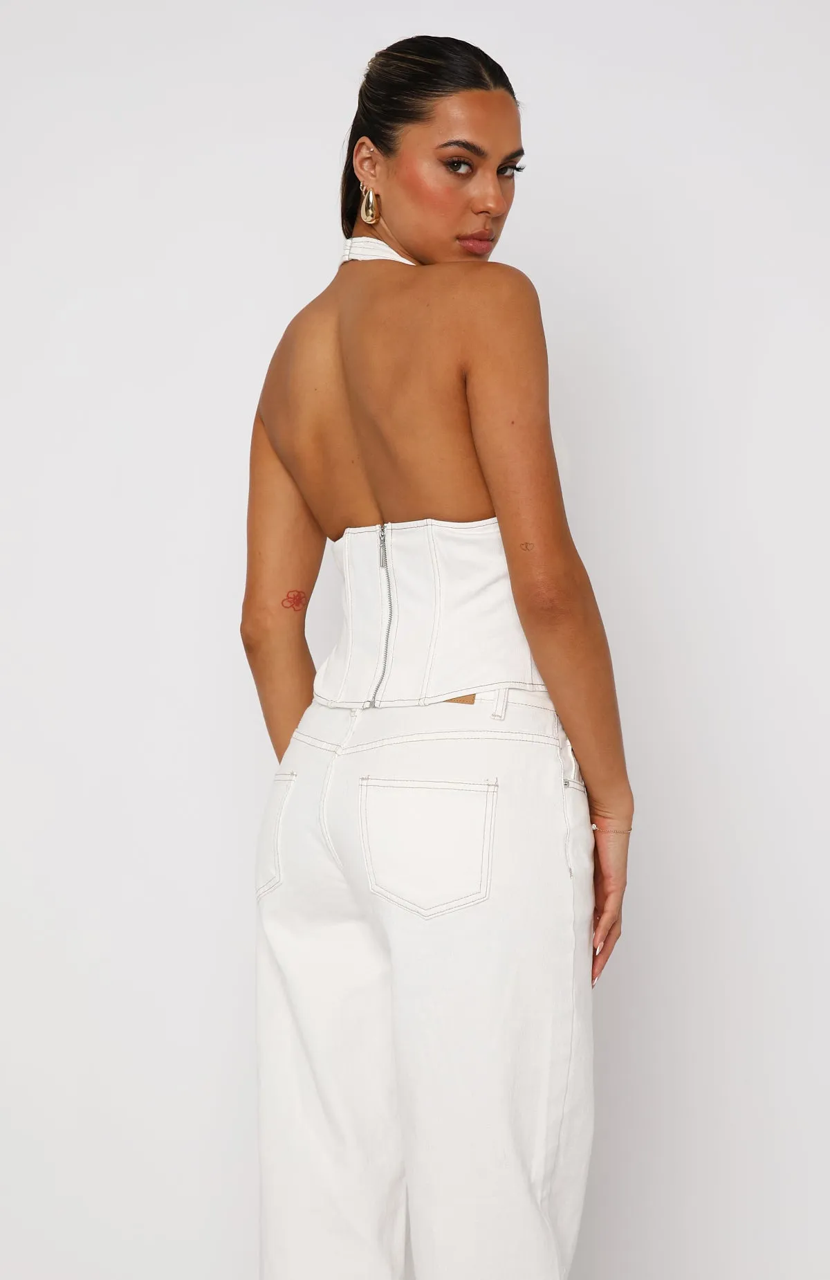 Through The Crowd Bustier Off White sold by White Fox Boutique product image thumbnail 4