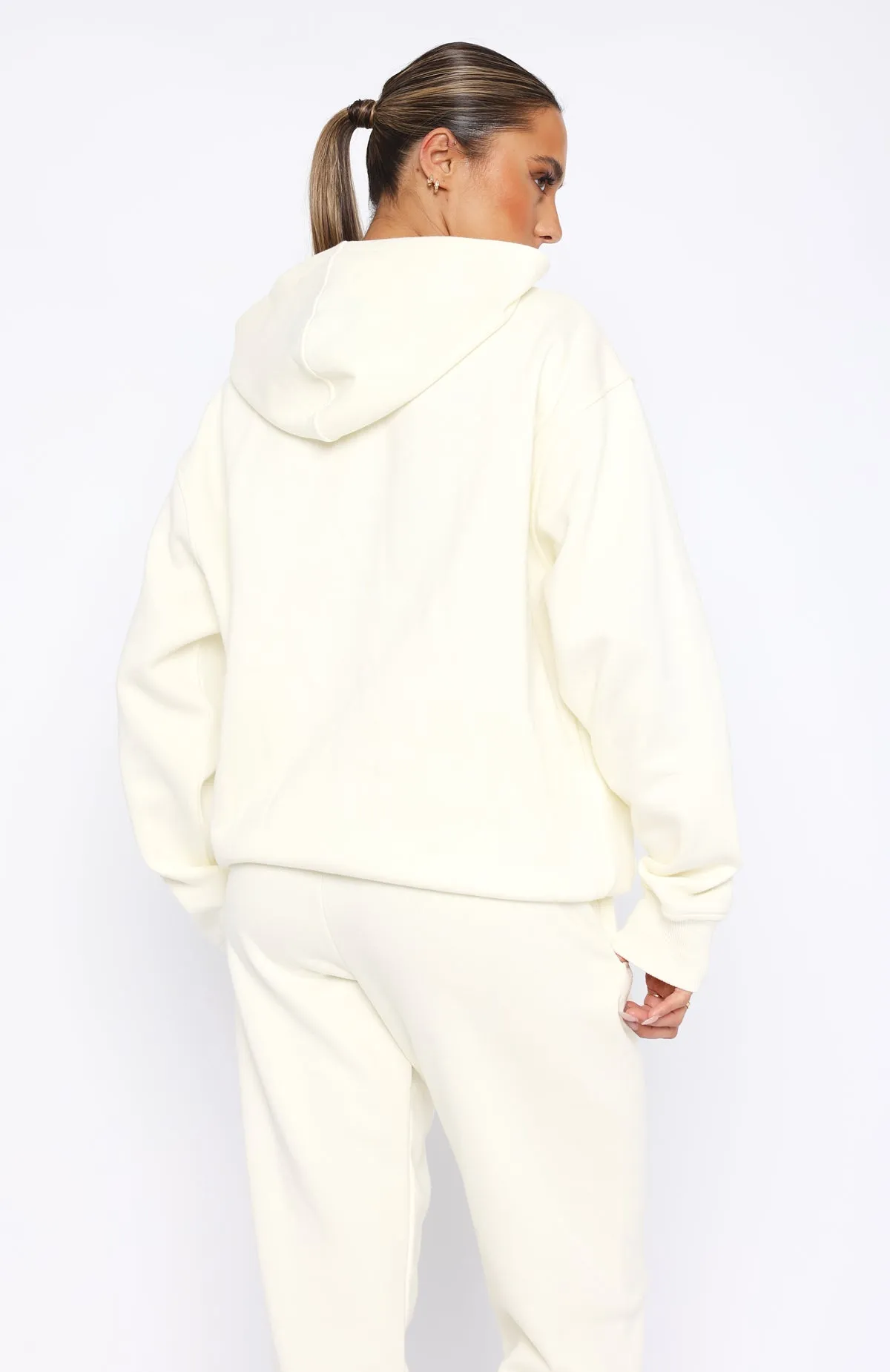 Meet At Our Spot Oversized Hoodie Cream sold by White Fox Boutique product image thumbnail 4