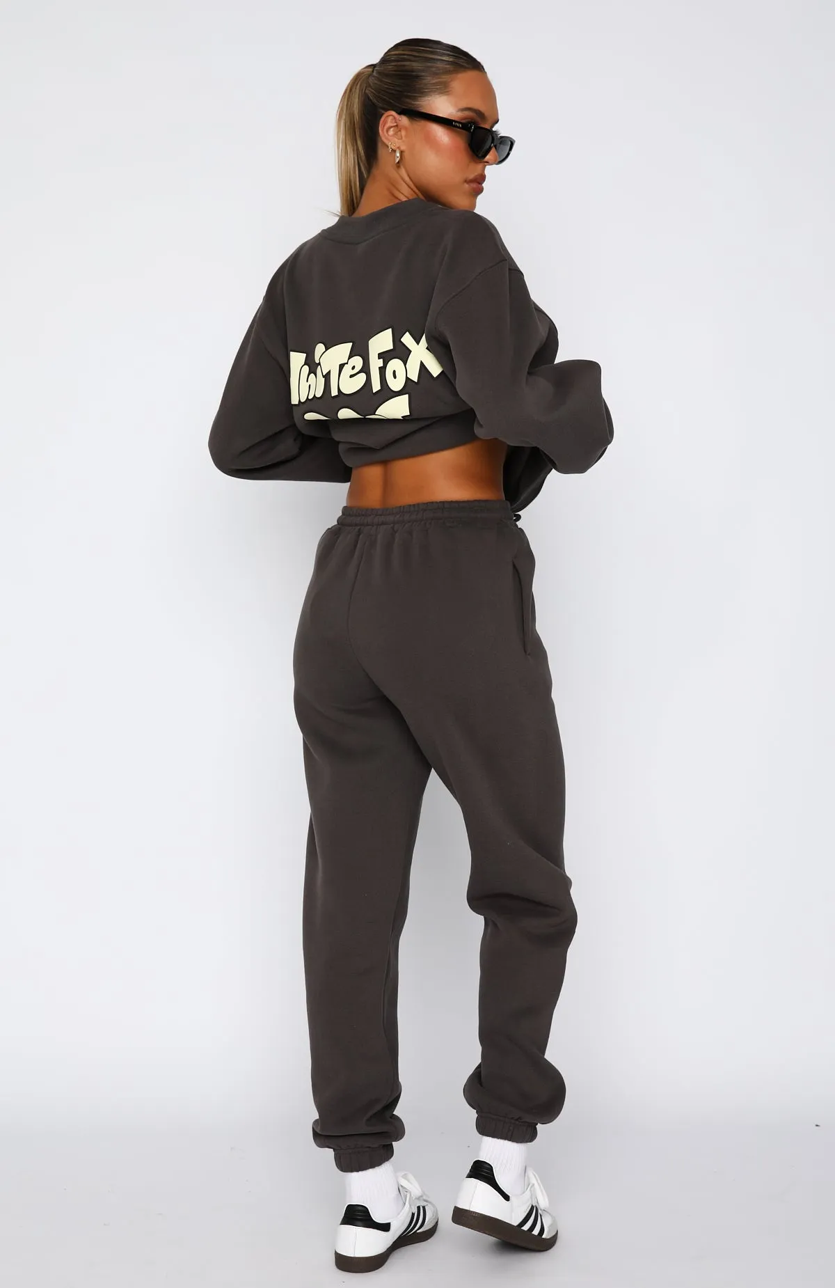 Sports Club Sweatpants Charcoal sold by White Fox Boutique product image thumbnail 4