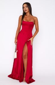 Feel Like Dancing Maxi Dress Red sold by White Fox Boutique