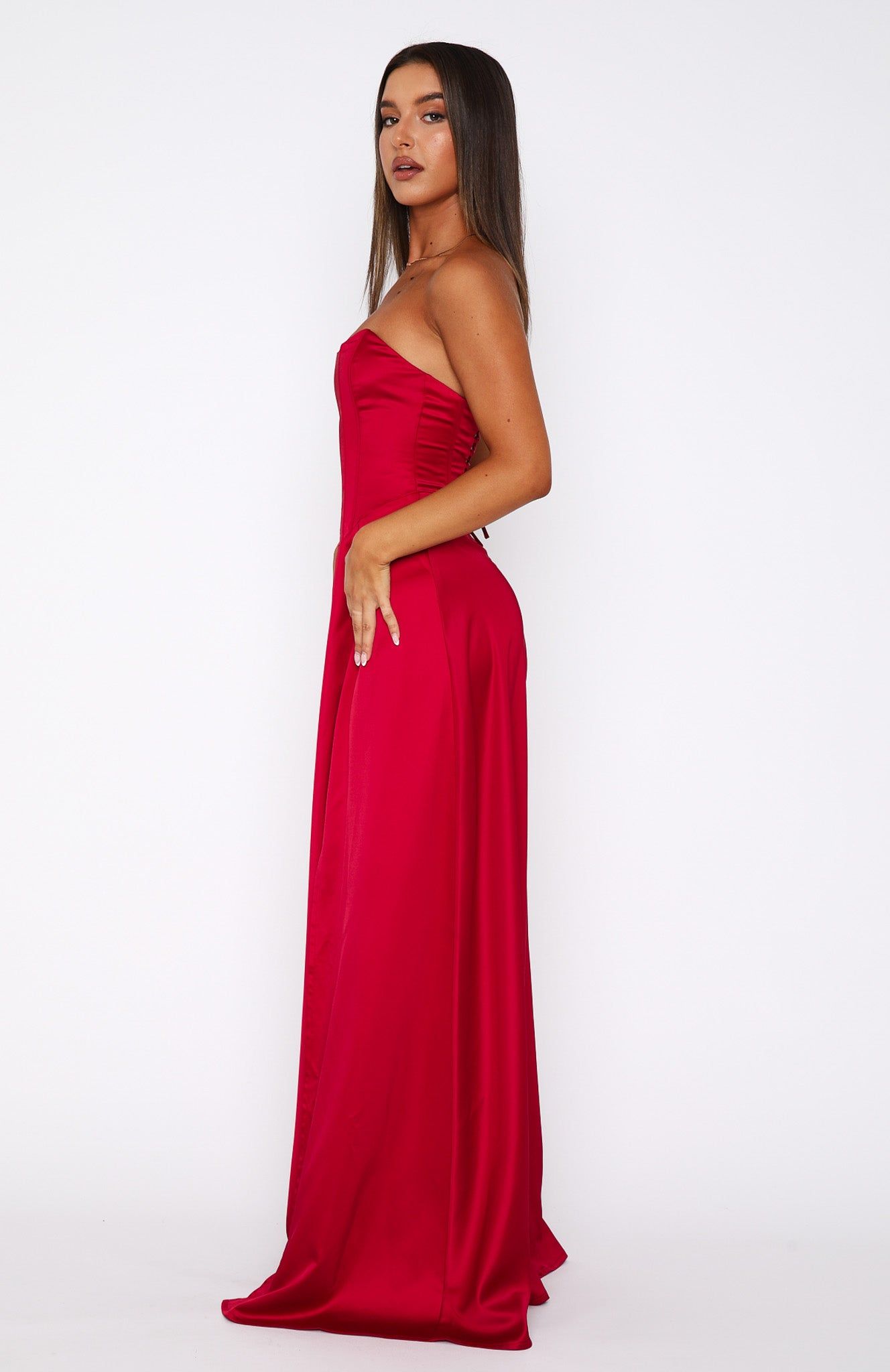 Feel Like Dancing Maxi Dress Red sold by White Fox Boutique product image thumbnail 4