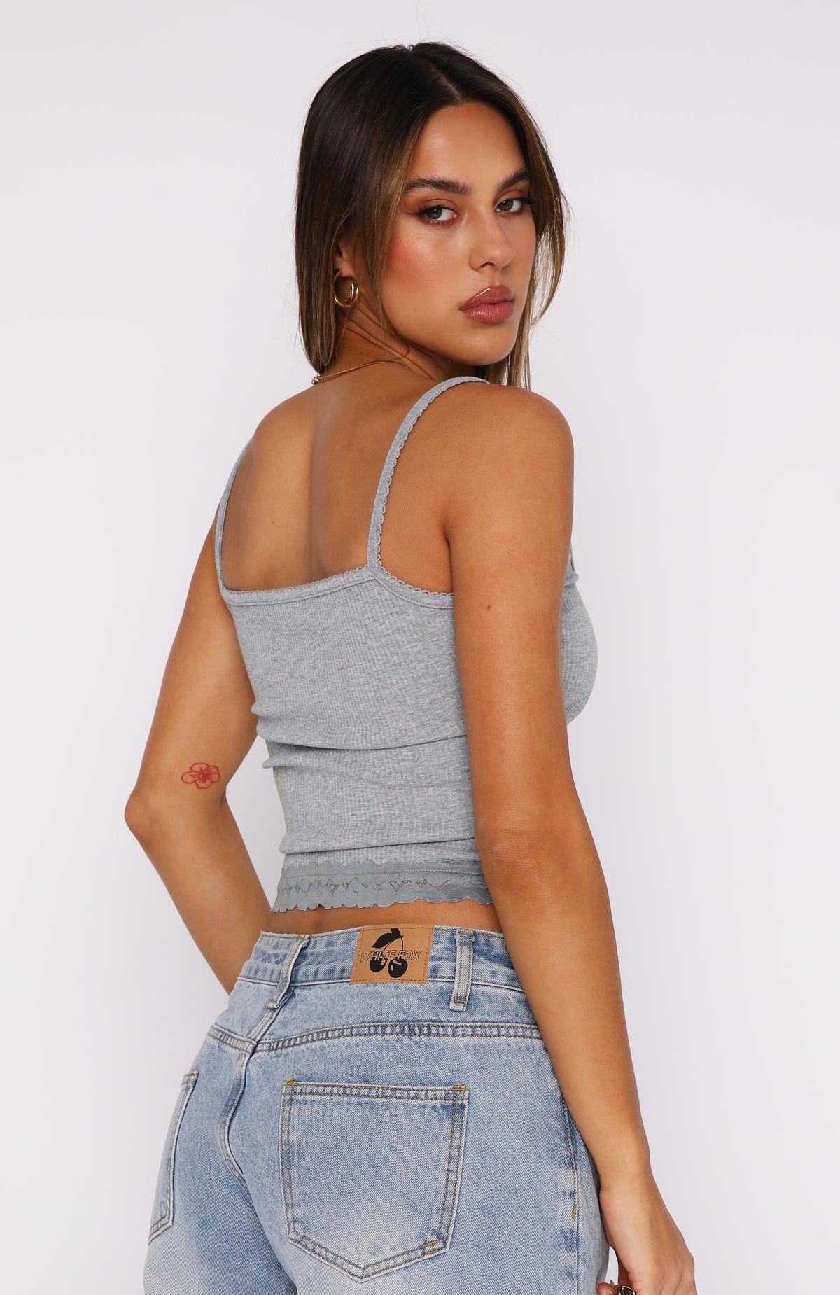 Make It A Date Ribbed Top Grey Marle sold by White Fox Boutique product image thumbnail 4