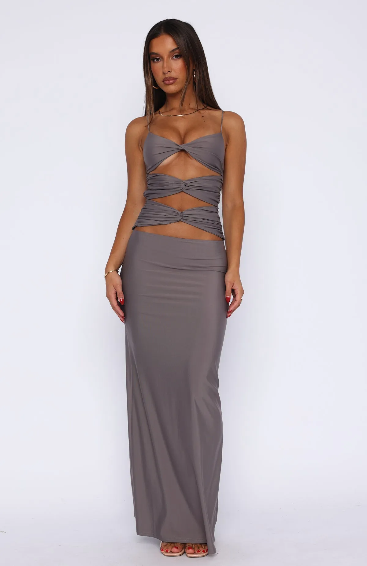What Would You Do Maxi Dress Charcoal sold by White Fox Boutique product image thumbnail 2