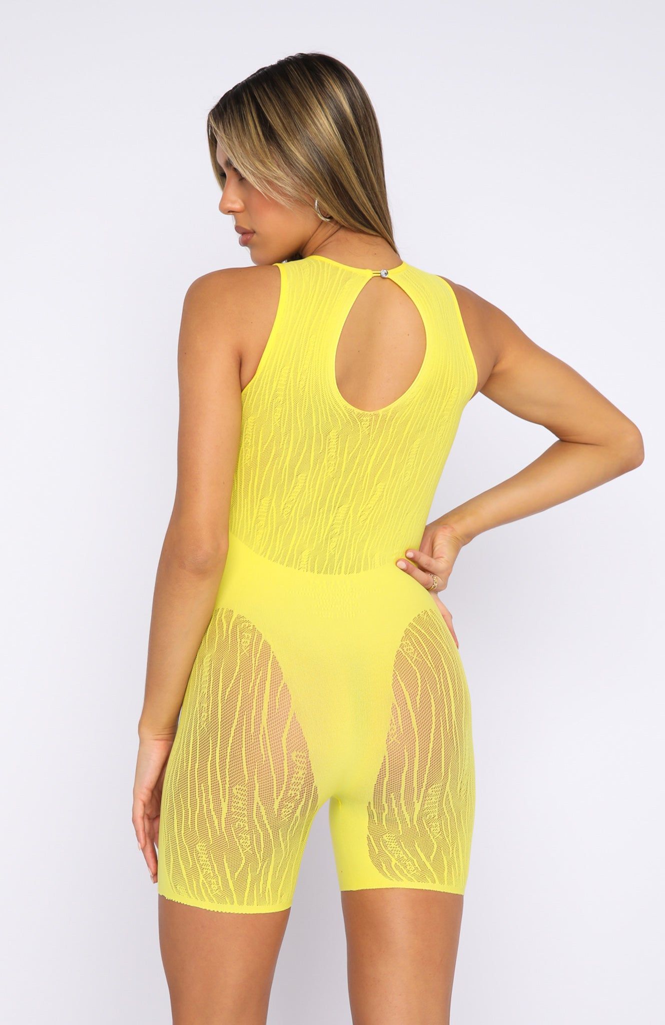 Knock Them Down Romper Yellow sold by White Fox Boutique product image thumbnail 4