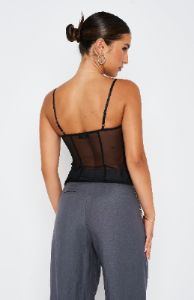 Short And Sweet Lace Bustier Black sold by White Fox Boutique