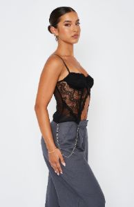 Short And Sweet Lace Bustier Black sold by White Fox Boutique