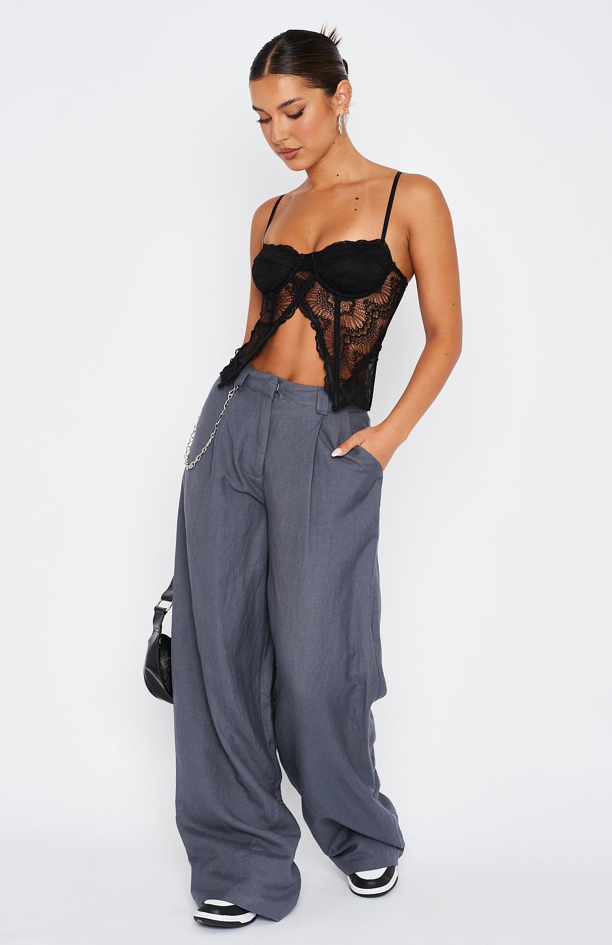 Short And Sweet Lace Bustier Black sold by White Fox Boutique product image thumbnail 5