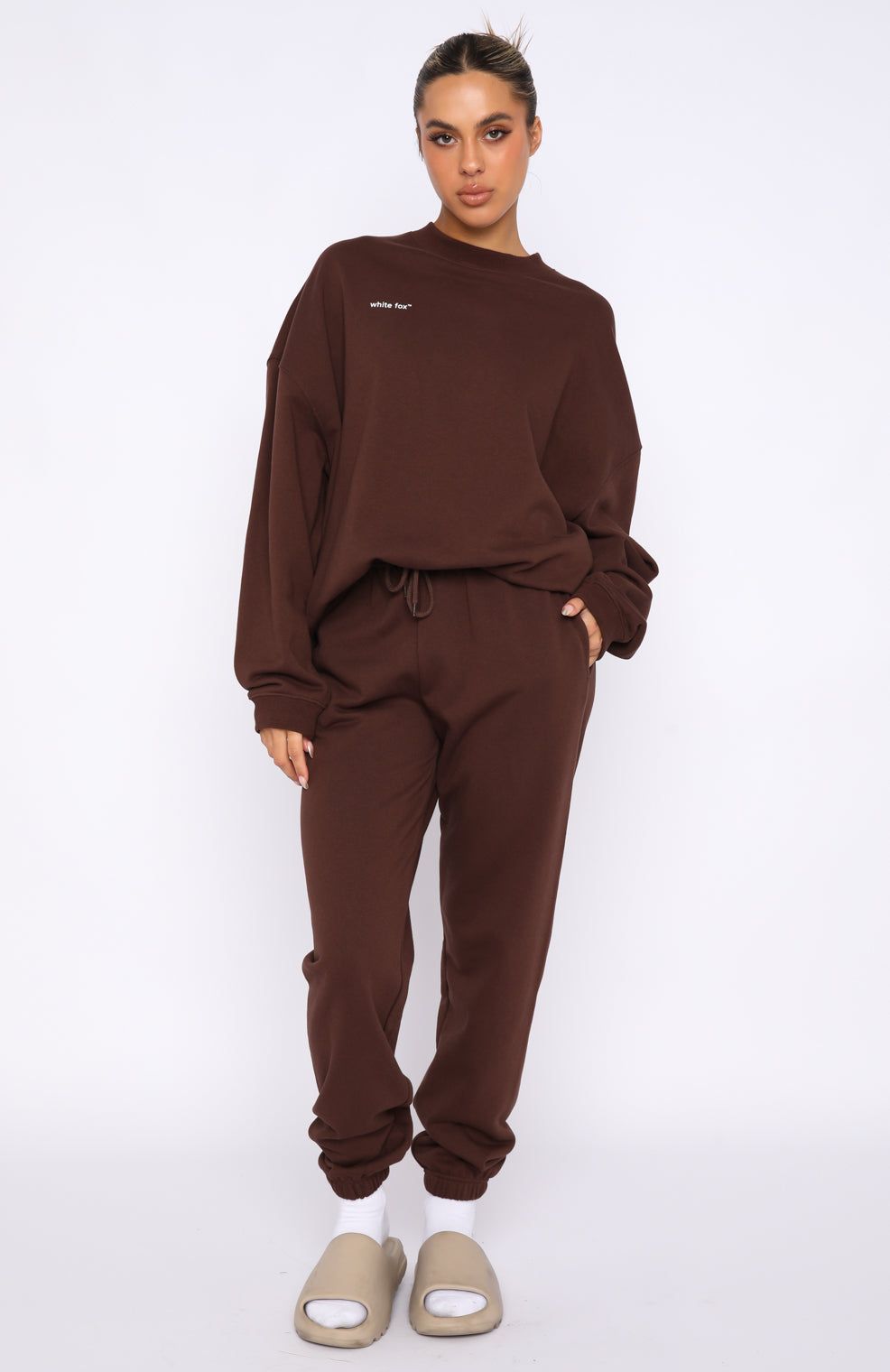 Own The Moment Sweater Chocolate sold by White Fox Boutique product image thumbnail 5