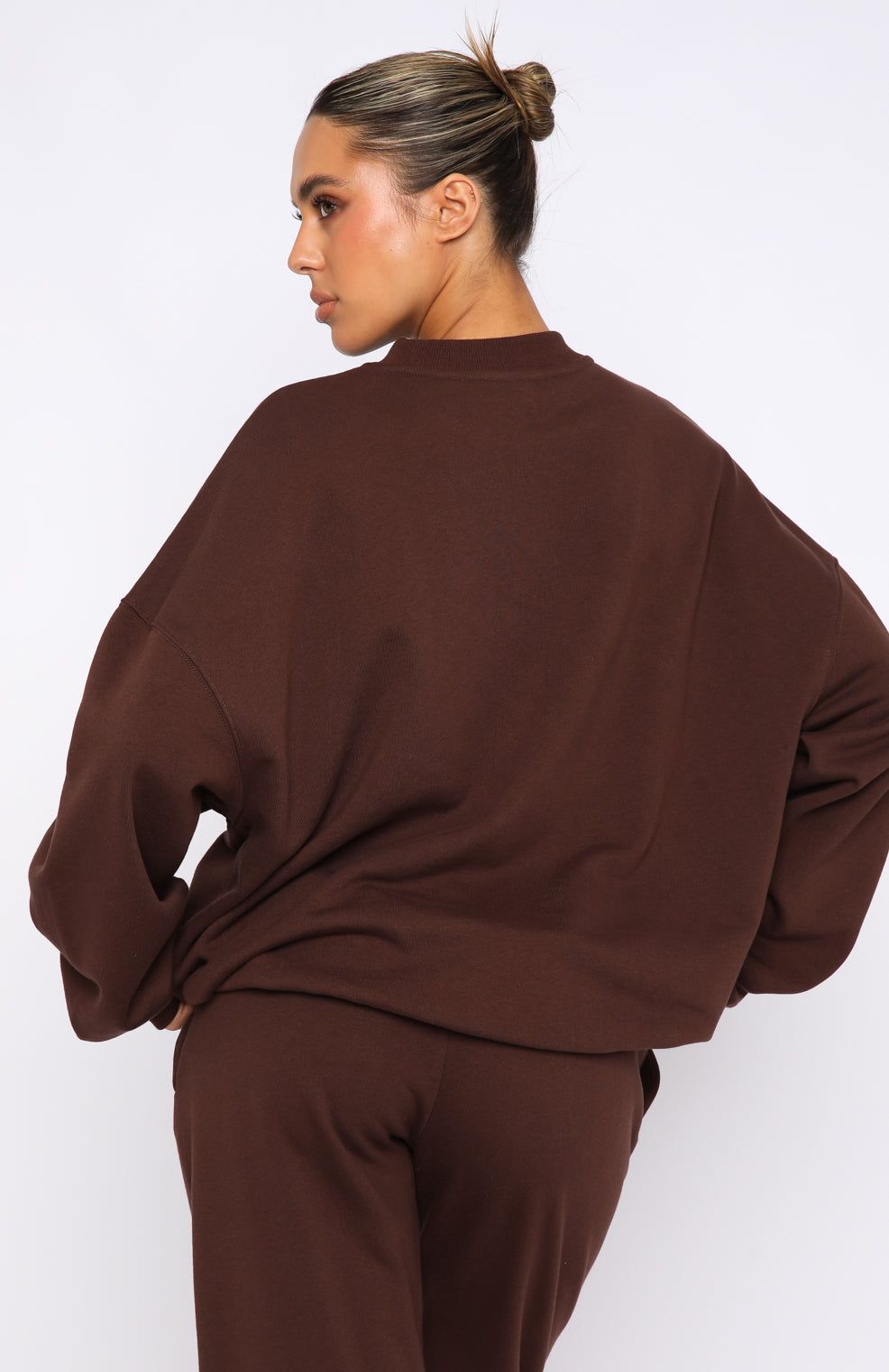 Own The Moment Sweater Chocolate sold by White Fox Boutique product image thumbnail 4