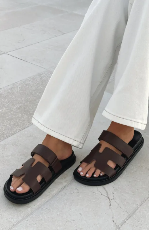 Riley Sandals Chocolate sold by White Fox Boutique