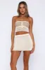 Always Say Goodbye Crochet Mini Skirt Cream sold by White Fox Boutique