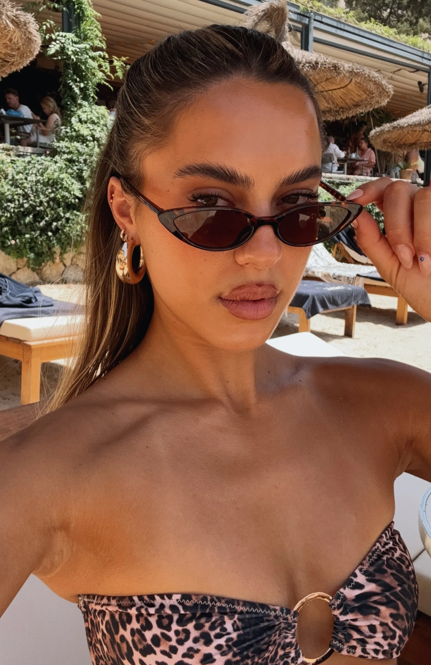 She's Chic Sunglasses Tortoise sold by White Fox Boutique product image thumbnail 4