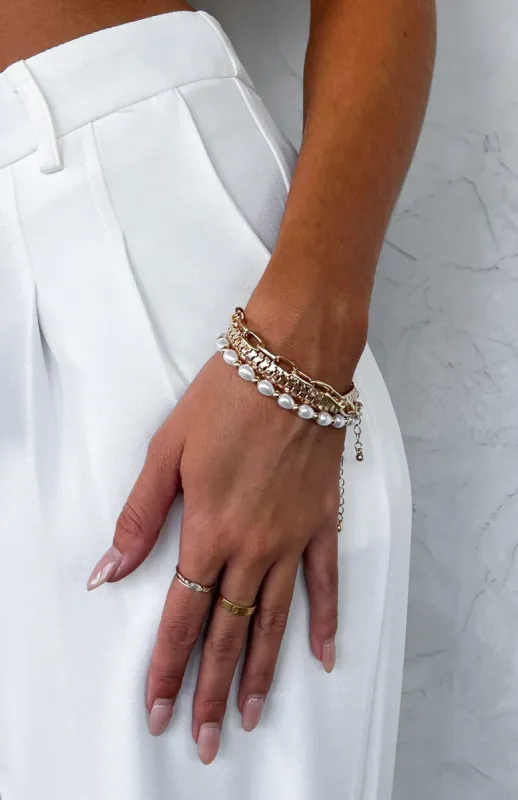 Jacquie Bracelet Set Gold made by White Fox Boutique