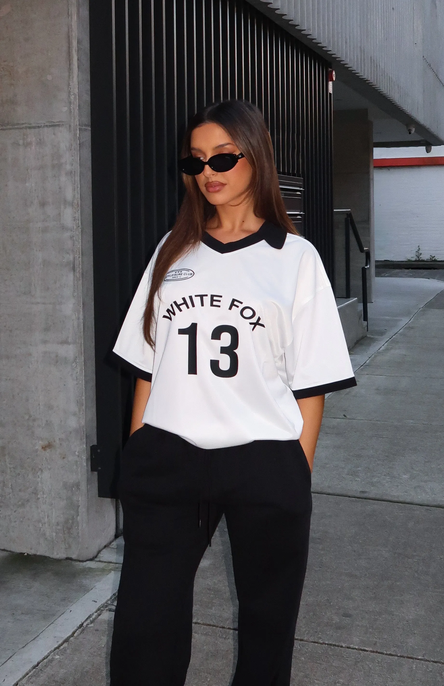 Take The Chance Oversized Jersey White sold by White Fox Boutique
