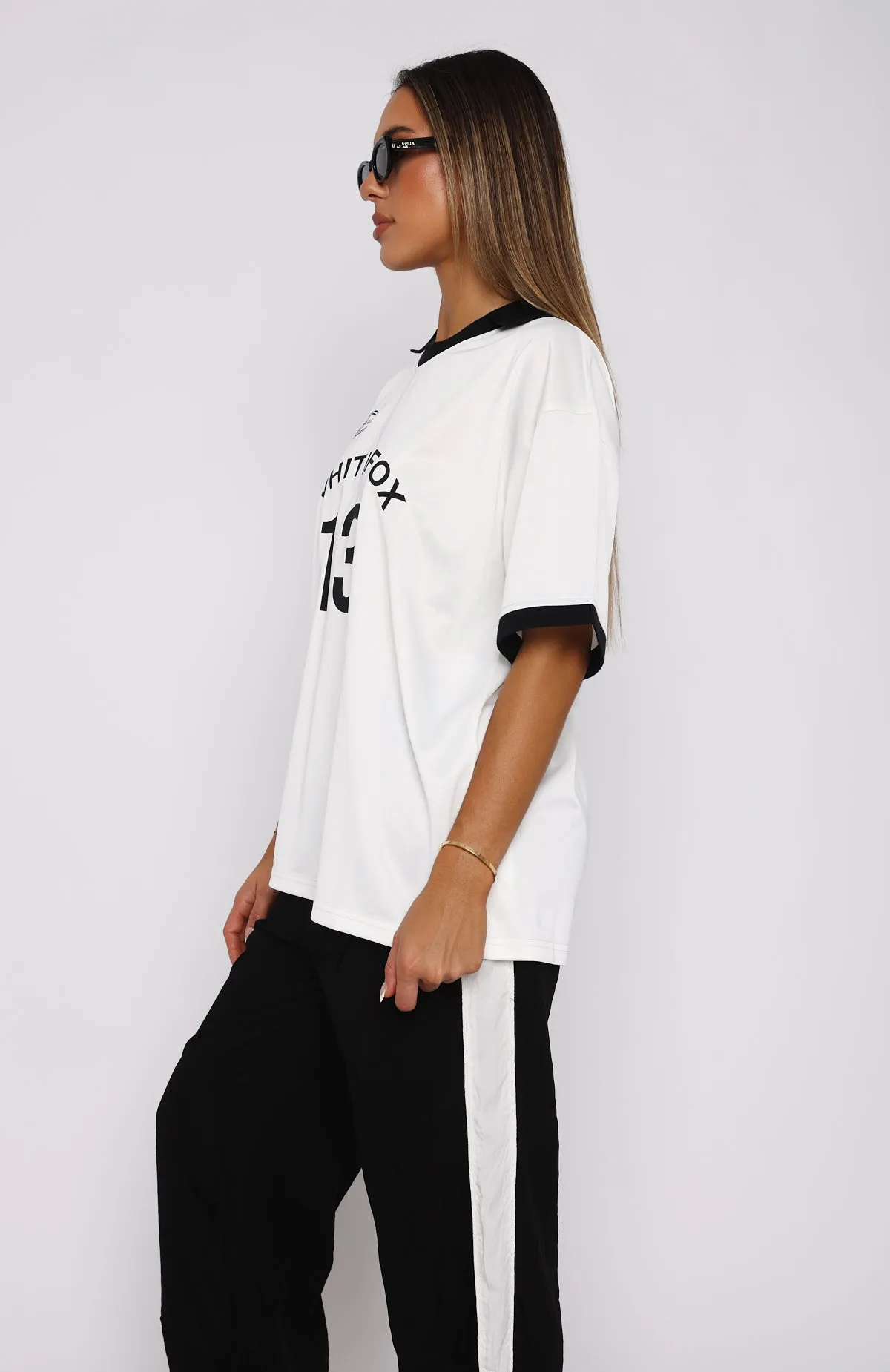 Take The Chance Oversized Jersey White sold by White Fox Boutique product image thumbnail 3