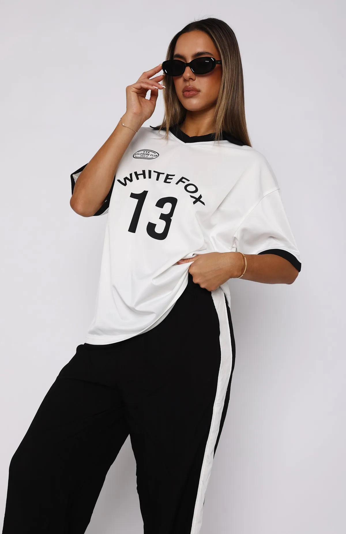 Take The Chance Oversized Jersey White sold by White Fox Boutique product image thumbnail 2