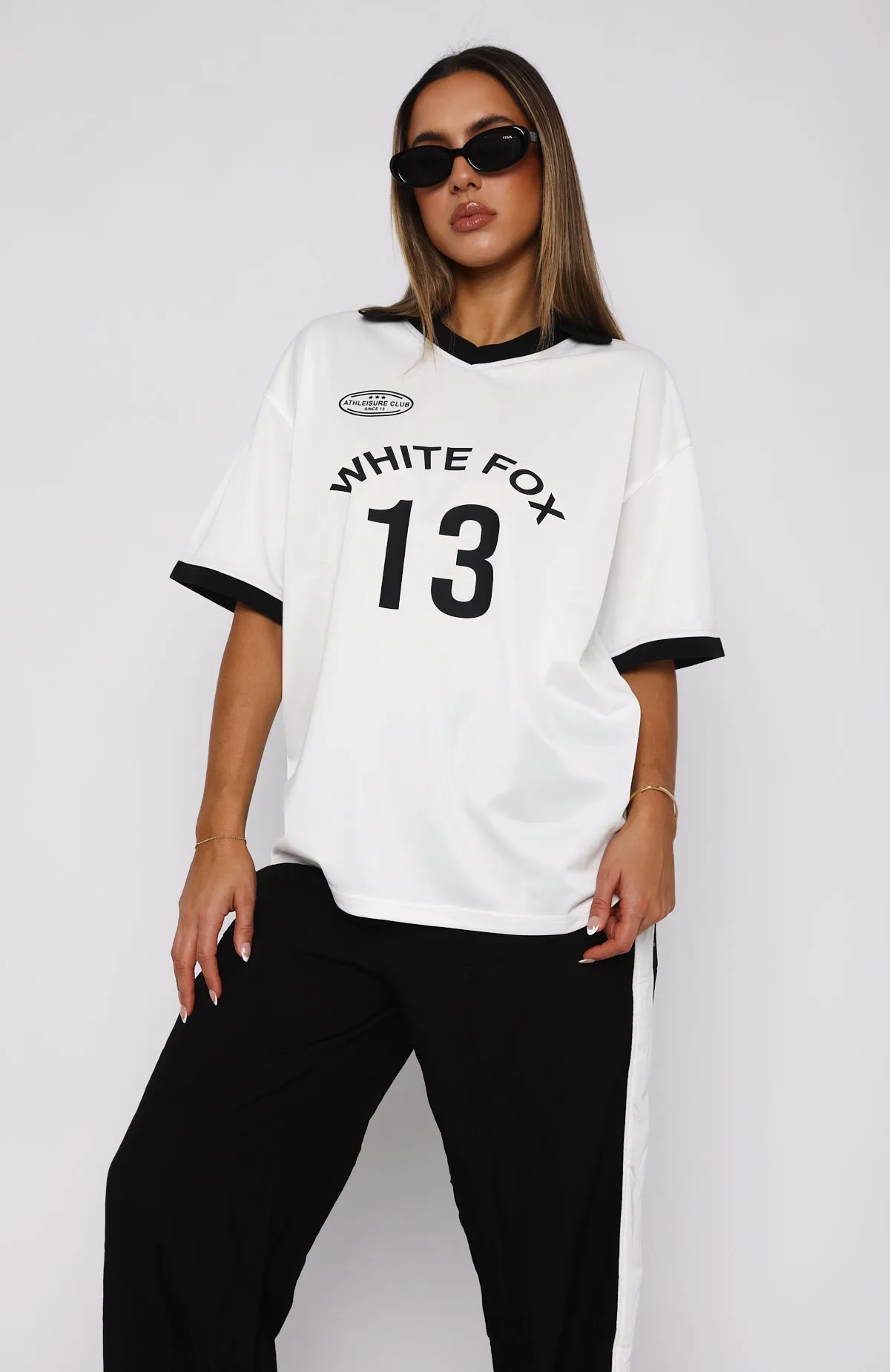 Take The Chance Oversized Jersey White sold by White Fox Boutique product image thumbnail 5
