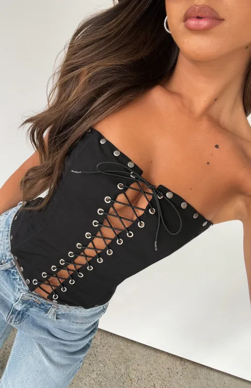 Better Than Revenge Bustier Black sold by White Fox Boutique