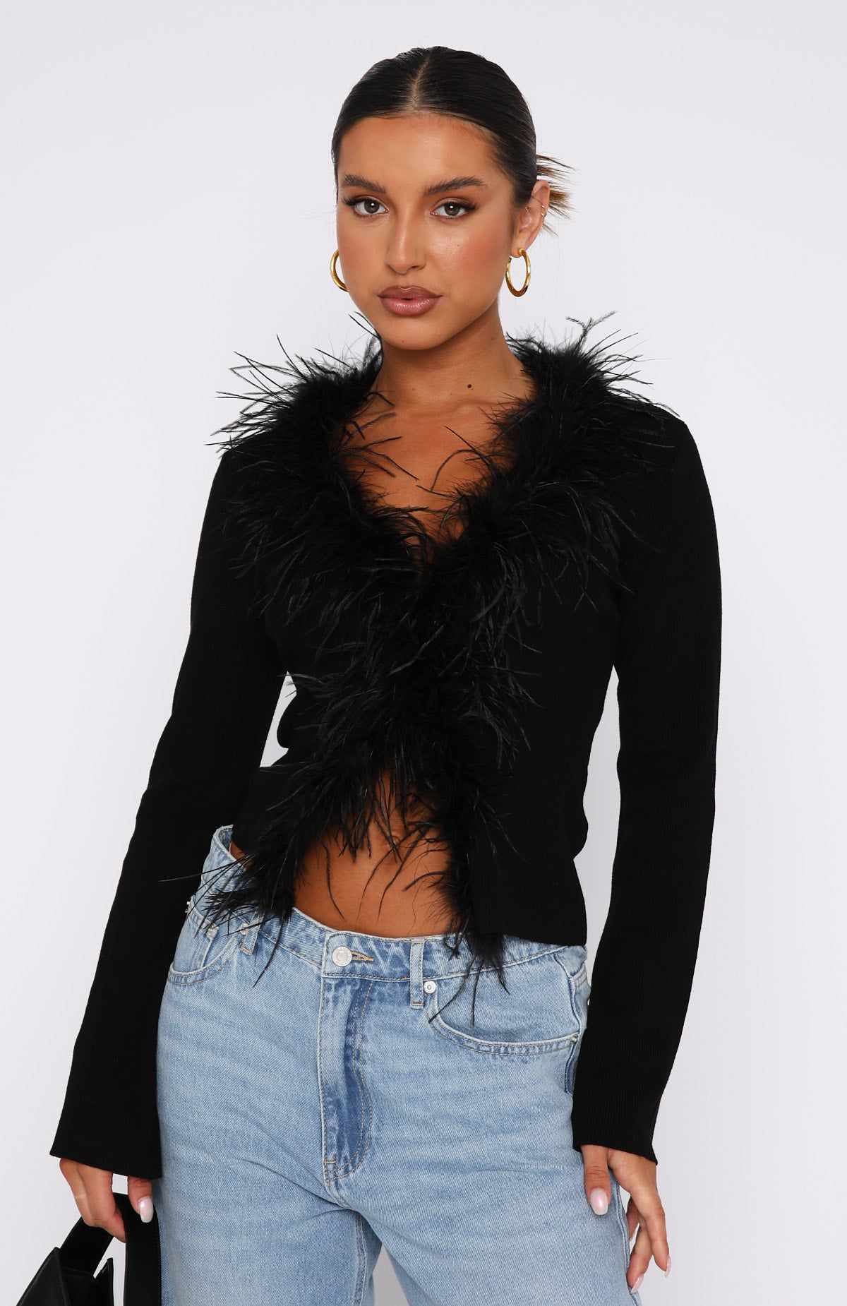 The Night Is Young Long Sleeve Top Black sold by White Fox Boutique product image thumbnail 2