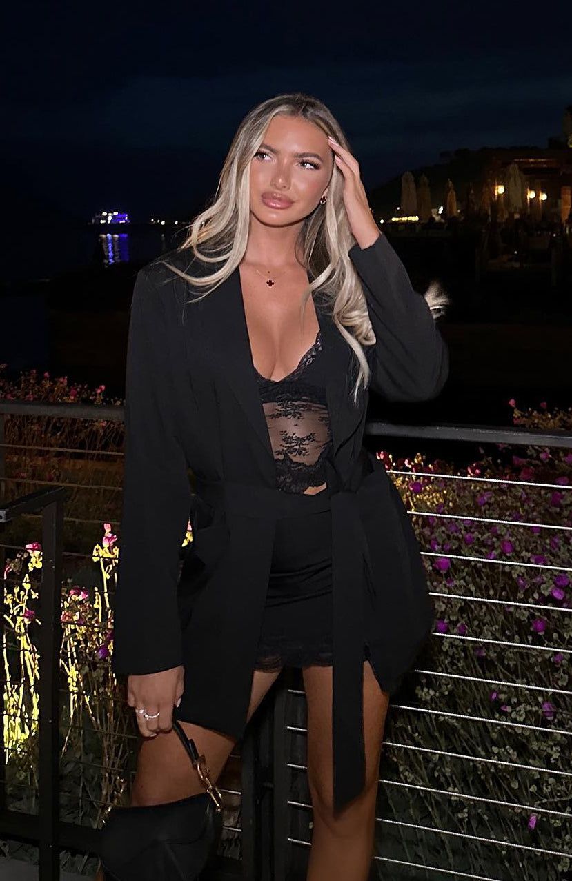 Confident Blazer Black sold by White Fox Boutique