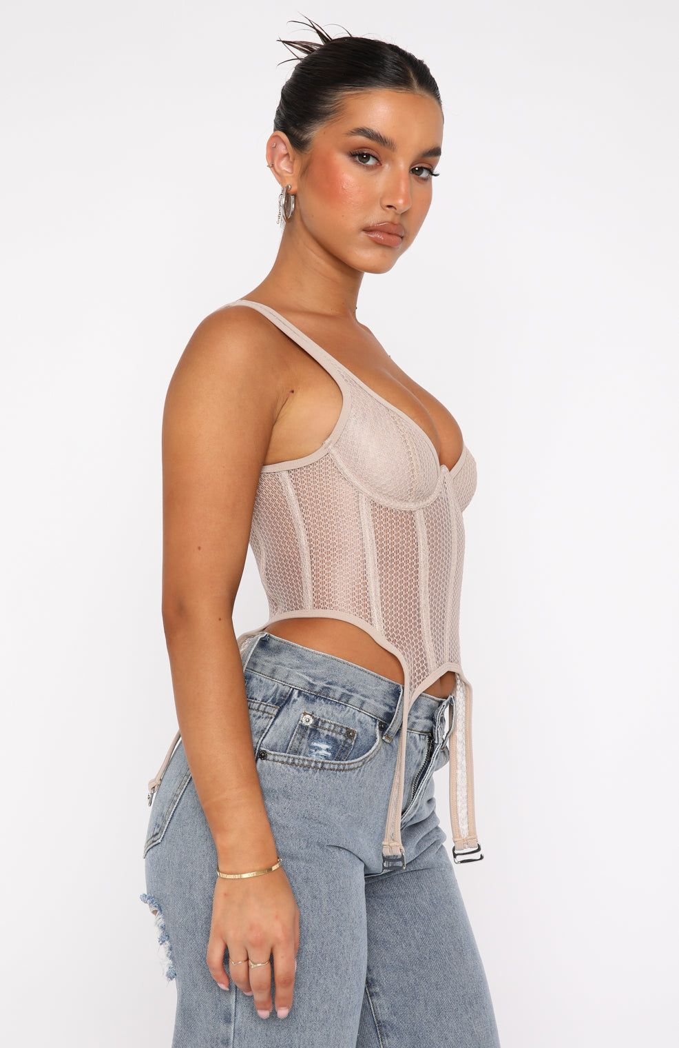 Enlighten Me Bustier Taupe sold by White Fox Boutique product image thumbnail 3