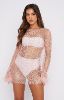 Disco Inferno Long Sleeve Mini Dress Baby Pink sold by White Fox Boutique