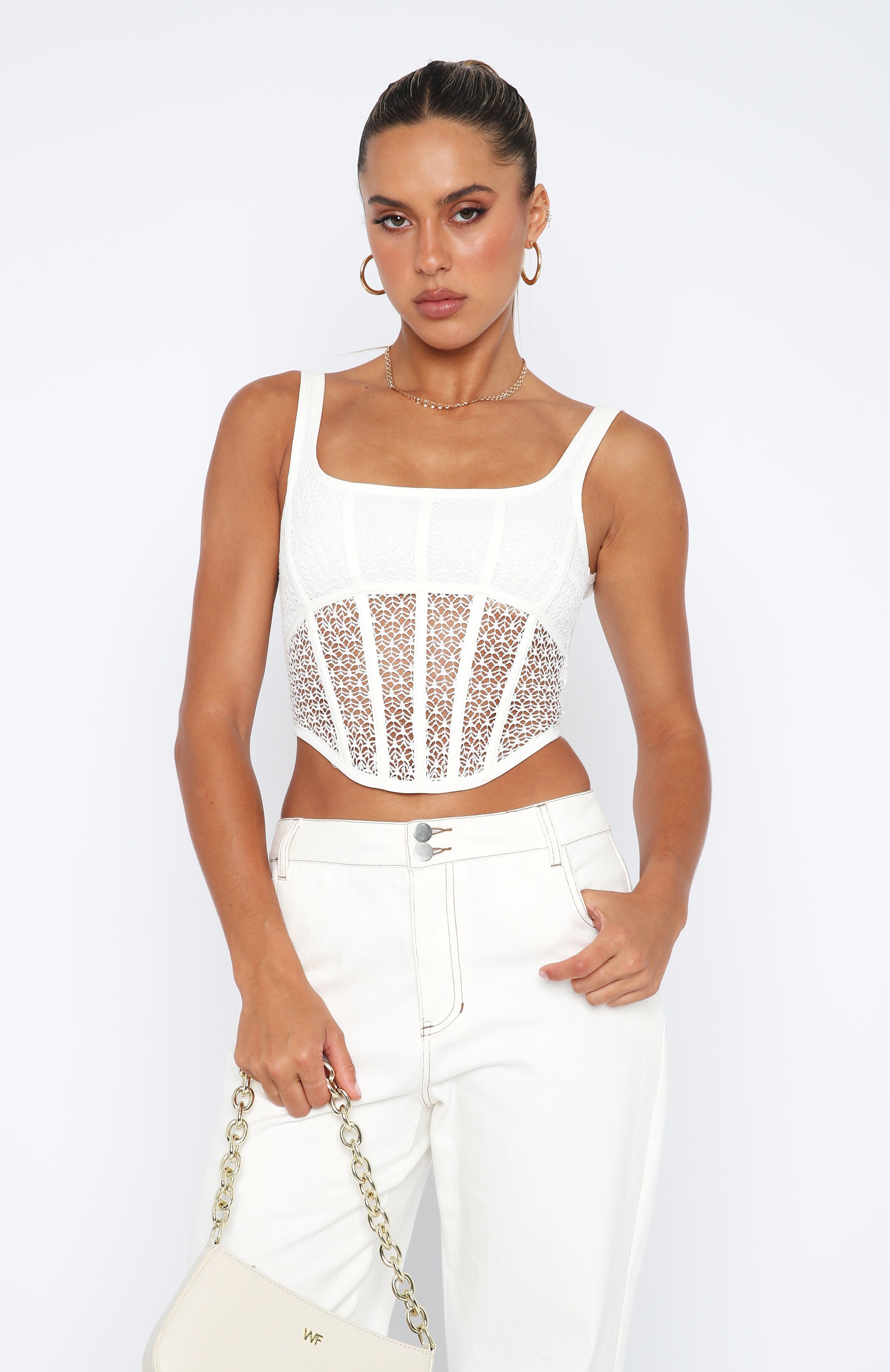 Let's Part Ways Bustier White sold by White Fox Boutique product image thumbnail 2