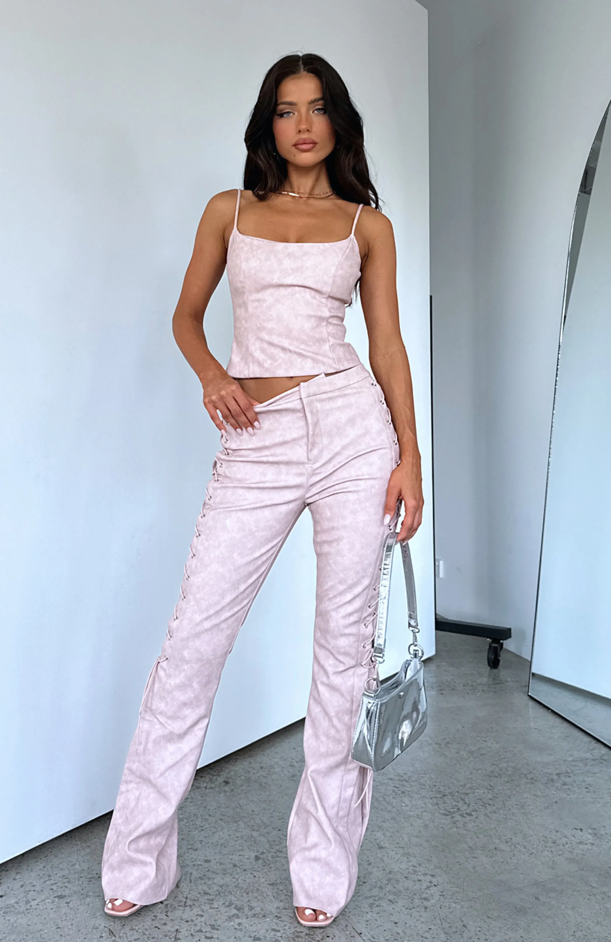 Art Of Love PU Pants Blush sold by White Fox Boutique